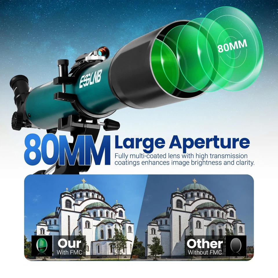 70080 Astronomical Telescope 210X with Phone Adapter for Beginner Moon Watching - Image 2 of 4