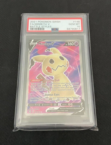 Pokemon Card PSA 10 Graded - Mimikyu V 148/163 - Full Art Battle Styles - Picture 1 of 3