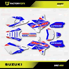 Red White Blue Shift Graphics Kit fits Suzuki DRZ400SM Drz400s drz400 Supermoto