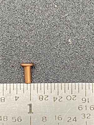 100 Pieces Solid Copper Flat Head Rivet 1/16  X 5/32 