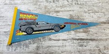 Vintage Back to the Future Delorean Pennant Universal Studios Florida 29"