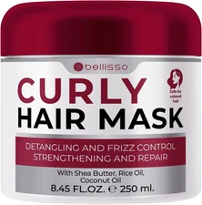 Curly Hair Mask Deep Conditioning Curl Enhancing Split End Repair for Women Men