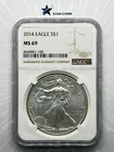 2014 Silver Eagle NGC MS69 Brown Label