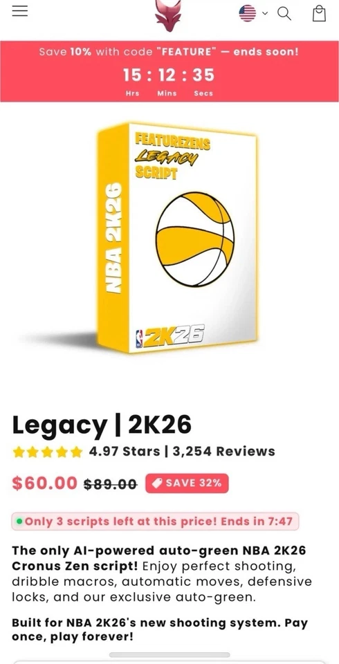 |NBA 2k26 Script| 4 Pack Cronus Zen Scripts Auto Green CHECK DESCRIPTION 11 Pack - Image 3 of 4