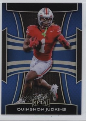 2025 Leaf Metal Blue Prismatic 40/49 Quinshon Judkins #143 Rookie RC 13u1