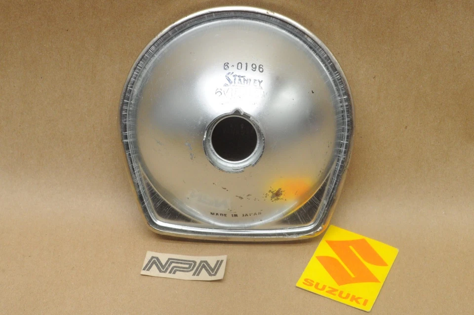 Nuevo de Lote Antiguo Suzuki 1971 AC50 AS50 1973 MT50 Stanley Luz Cabeza Lámpara Lente 35121-22610 Foto 2 de 4