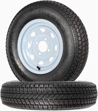 2-pack Trailer Tire Rim Assembly St17580d13 Lrc 4 Lug On 4 Inch Center