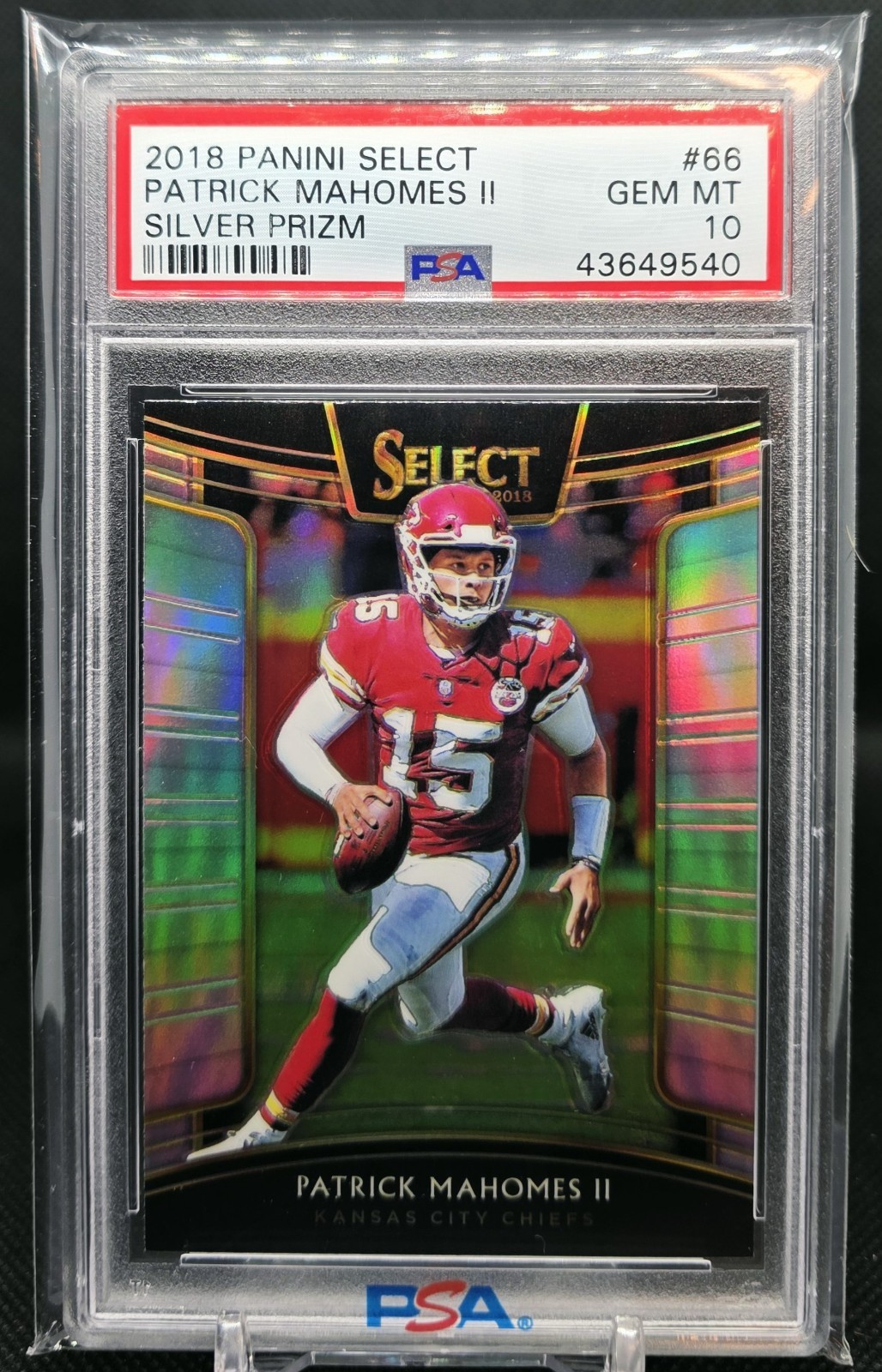 2018 Select Concourse Level Silver Prizm PATRICK MAHOMES #66 KC Chiefs PSA 10