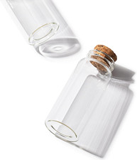 4pcs 100ml / 3.4 oz. Small Glass Jars with Cork Lids, Spell Jars, Glass Bottl...