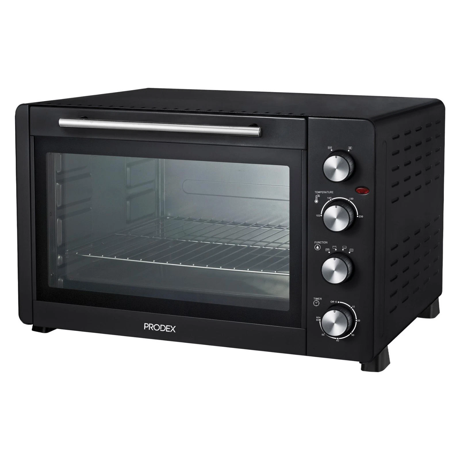 Prodex PX7161B Electric Mini Oven with Grill, 60 Litre, Ideal for Roasting, Baki