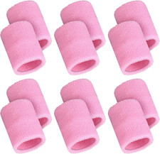 12 Pcs Sports Wristbands Sports Absorbent Wristband Wrist Athletic Sweat Bands