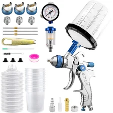 HVLP Paint Spray Gun 1.4/1.7/2.0mm Nozzles, Professional Car Paint Gun, Premium