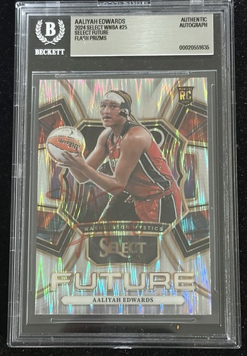 Aaliyah Edwards Signed 2024 Panini Select Select Future Flash Prizm #25 BAS Auto