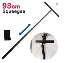97cm Telescopic Shower Squeegee Stainless Steel Silicone Glass Cleaner with Hook