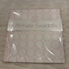 Ultimate Swaddle Designs Receiving Swaddling Blanket Big Dots Pink - NIP