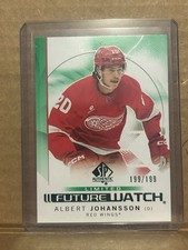 2024-25 SP Authentic Hockey Albert Johansson Green Limited 199/199 Red Wings