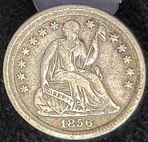 1856 Seated Liberty Half Dime Nice Higher Grade Full Liberty