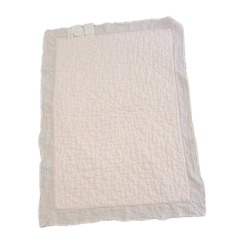 Edredón Pottery Barn Kids Belga Lino Lino Ojales Niño Pequeño Rosa Claro 36x50 Foto 3 de 4