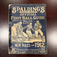 Vintage 1912 Spalding Football Guide Catalog Early Old Antique Athletic Library