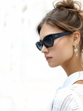 Ray-Ban RB4430F Black Frame Gray Lens Sunglasses size 50-23-145