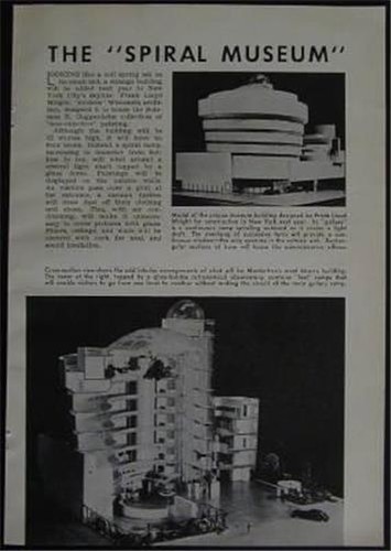 Guggenheim Museum Model Frank Lloyd Wright 1945 article