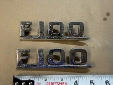 1953 1954 Ford F100 Truck Hood Emblems Pair 53 54 F100 Oem Parts