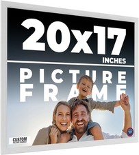 20x17 Frame White Wood Picture Photo Frame with UV Acrylic and Acid Free Backing