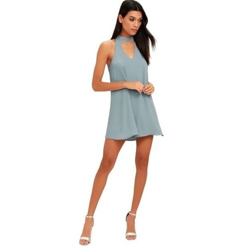 Lulus Halter Keyhole Mini Dress XS NWT Retro Swing Hippie Boho Rockabilly Soft
