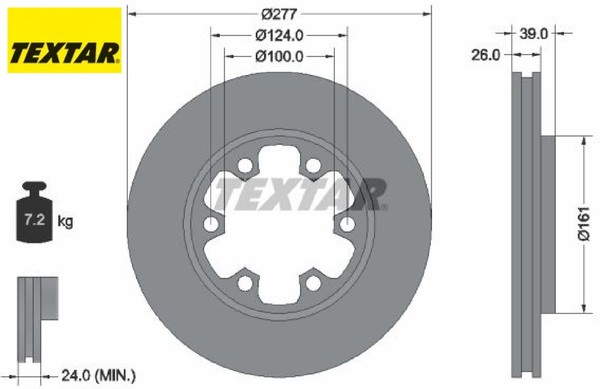 2X Bremsscheibe Textar 92059000 2 Bremsscheiben Vorderachse Vorne-image
