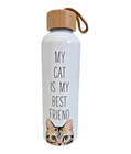 600ml Water Bottle Tabby Cat Design  My Cat is my Best Friend Cats Protection