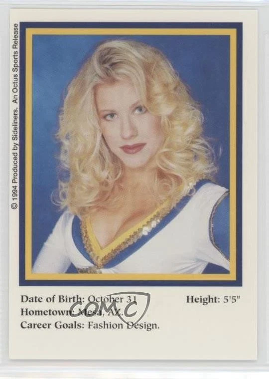 1994 Sideliners Pro Football Cheerleaders Los Angeles Rams Renee Pawelec #R33 - Image 2 of 2