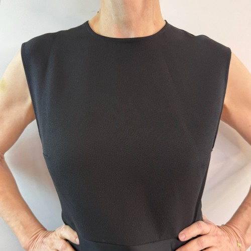 Solace London Size 10 Aus (6 US) Black Crepe & Satin Poppy Ruffle Midi Dress - Bild 7 von 24