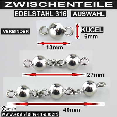 Kettenverbinder Schmuck Armband Verbinder Zwischen Teil Perlen Element Edelstahl