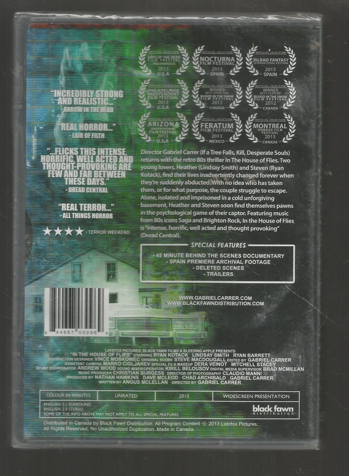 IN THE HOUSE OF FLIES - sealed/new - DVD (Canada) - Indie Horror - Ryan Kotack - Image 2 of 2