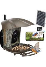 Solar Bird Feeder with Camera & Solar Panel | Smart WiFi Outdoor Bird Feeder Cam