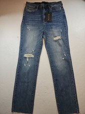 RISEN Los Angeles Jeans Women  s Size 11 30x29 High Rise Straight Frayed Hem