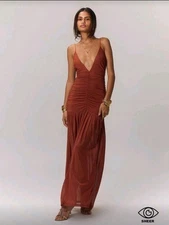 SHEIN Musera Sierra Ruched Maxi Dress – XL