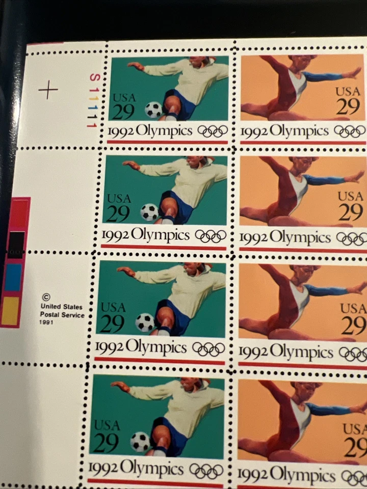 U.S. COMM SHEET OF 35 SCOTT#2641a 1992 29ct SUMMER OLYMPICS MNH P#S11111 - Image 2 of 4