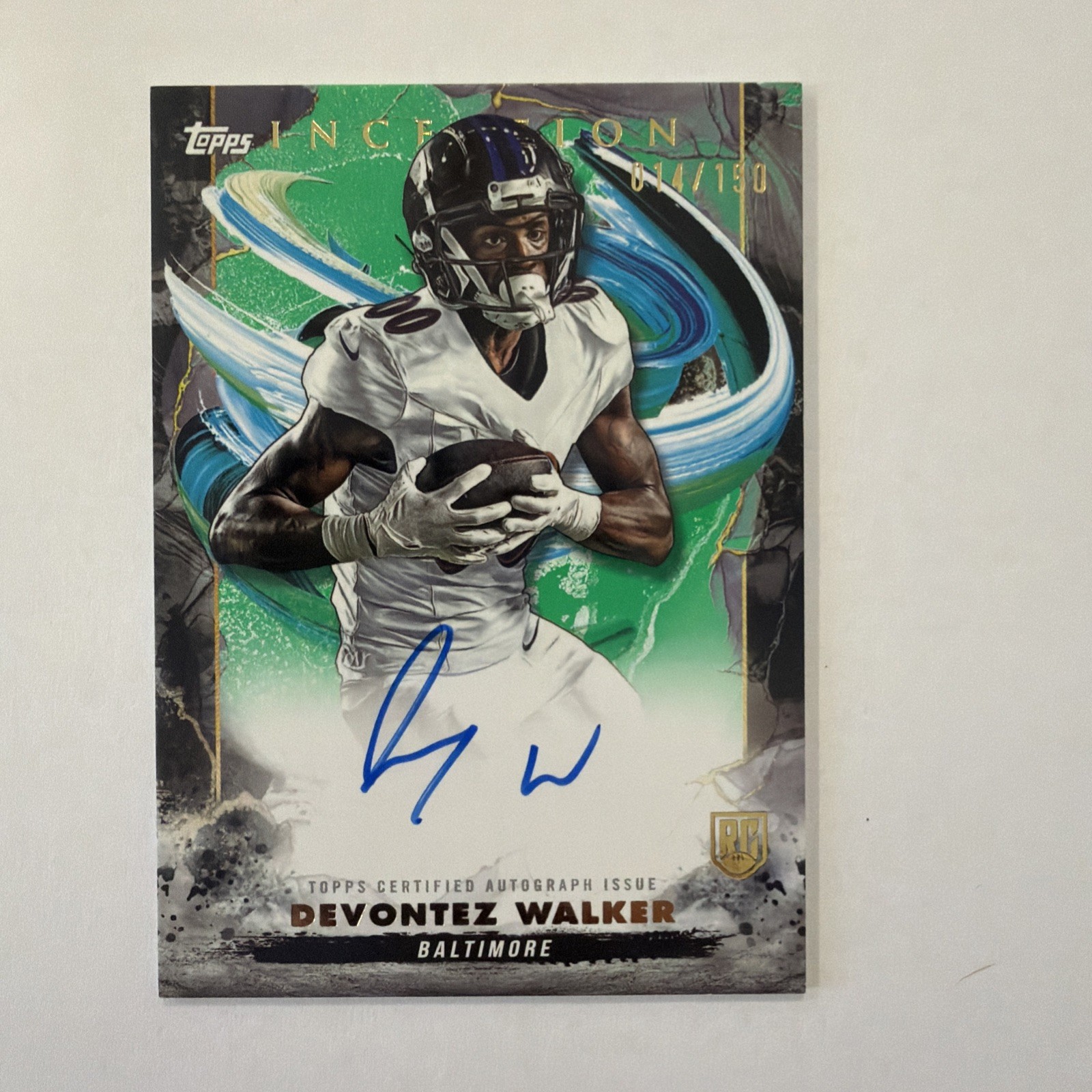 Devontez Walker Topps Inception Rookie Autographs #RADW Green