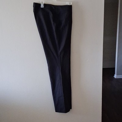 Worthington Curvy Fit Straight Leg Women's Black Solid Dress Pants