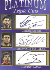Platino Triple Corte Lionel Messi Cristiano Ronaldo Lamine Yamal/1000 Facs Automático