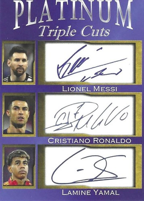 #ad platinum triple cuts lionel messi cristiano ronaldo lamine yamal 1000 facs auto $22.99