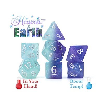 Gate Keeper Dice & Supplies Chromomancy Poly Set - Heaven & Earth (7) New