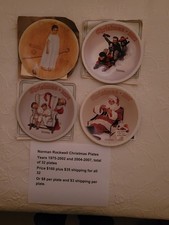 Norman Rockwell Collector Plates Christmas Ye...