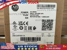 New Allen Bradley 25B-D4P0N114 SER A Powerflex 525 AC Drive 2HP Surplus SEALED