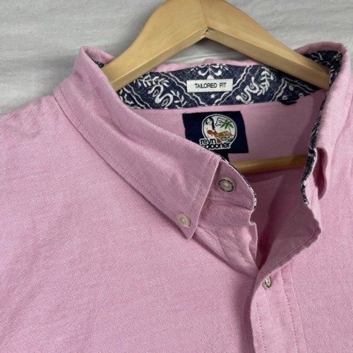 Reyn Spooner Shirt Mens 2XL XXL Pink Button Down Tailored Fit Casual Beach Aloha - Picture 5 of 13