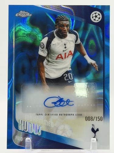 2025-26 Topps Chrome UEFA Club Competitions - Mohammed Kudus AUTO /150 Blue UCC