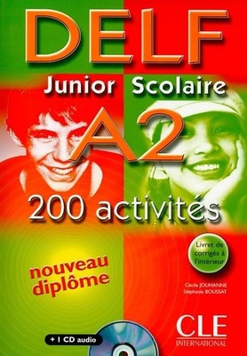 Delf junior scolaire a2 200 activites + 1 cd audio 200 activites nouveau diplome