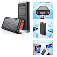 Solar Powerbank 27000Mah 22,5W PD20W 3 AusgäNge