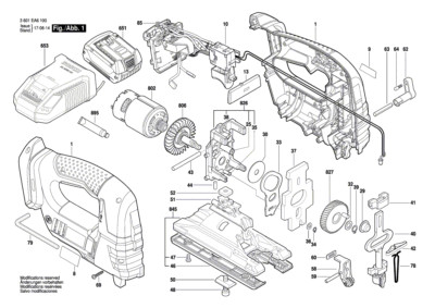 Bosch Ersatzteile für GST 18 V-LI B Akku-Stichsäge